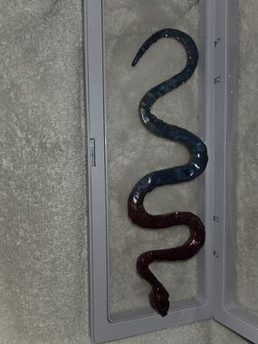 Blue and Red Bismuth  Snake Decor - Decorative Snake Accent